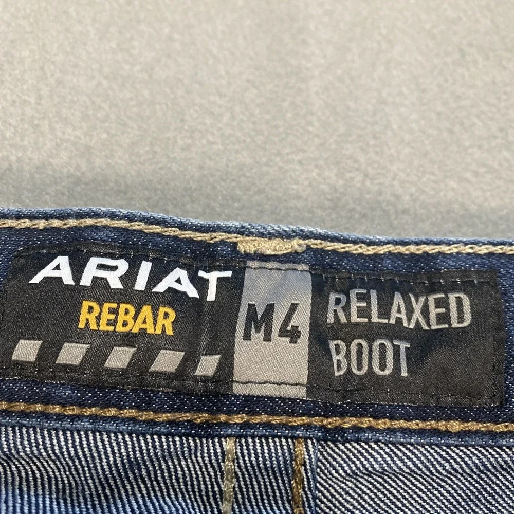 Ariat Rebar M4 Mens Jeans Relaxed Boot Cut Dark Wash 38x30